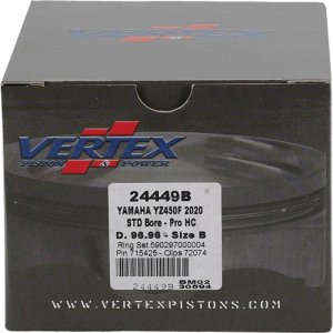 Yamaha WR 450 F High Compression Piston Kit - Vertex Pistons - Forged 13.8:1 Compression - `21-`23